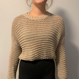 tan sweater